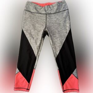 RBX Gray and Pink Colorblock Leggings